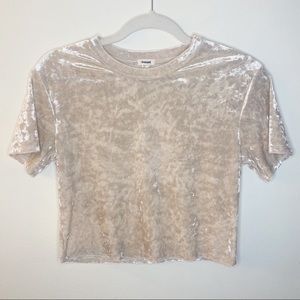 Garage Velvet Cropped Top